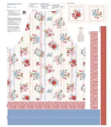Light Cream Americana Digital 36in Canvas Apron Panel 7.80